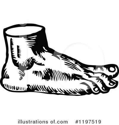Royalty-Free (RF) Foot Clipart Illustration by Prawny Vintage - Stock Sample #1197519