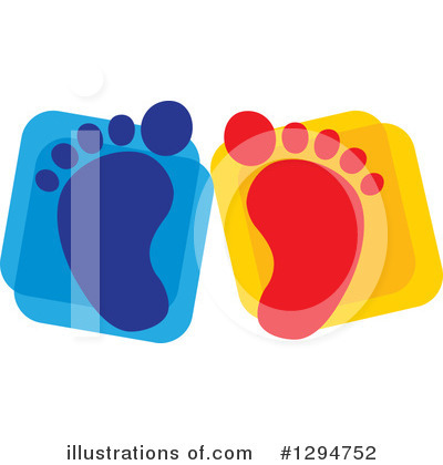 Royalty-Free (RF) Foot Prints Clipart Illustration by ColorMagic - Stock Sample #1294752