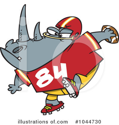 Football Players Clipart #1044730 by toonaday
