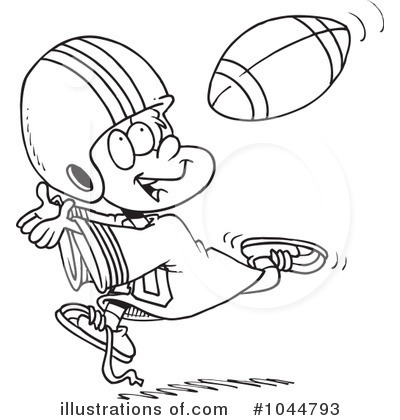 Royalty-Free (RF) Football Clipart Illustration by toonaday - Stock Sample #1044793