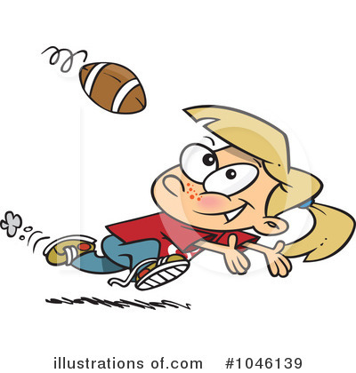 Royalty-Free (RF) Football Clipart Illustration by toonaday - Stock Sample #1046139