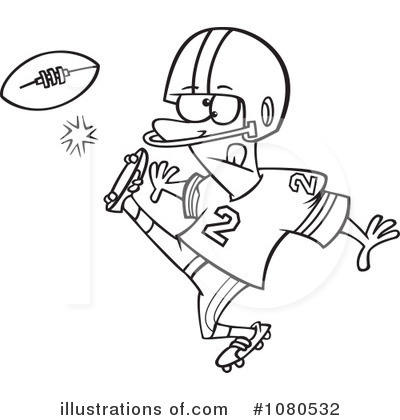 Royalty-Free (RF) Football Clipart Illustration by toonaday - Stock Sample #1080532