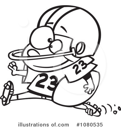 Royalty-Free (RF) Football Clipart Illustration by toonaday - Stock Sample #1080535
