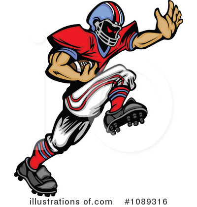 Football Player Clipart #1089316 by Chromaco