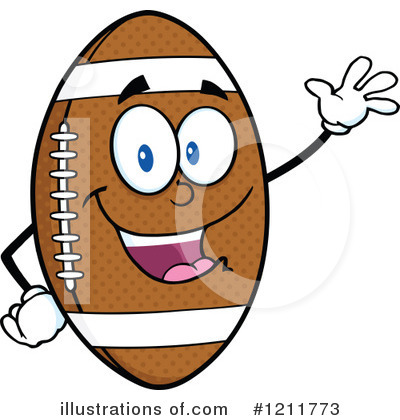 Royalty-Free (RF) Football Clipart Illustration by Hit Toon - Stock Sample #1211773