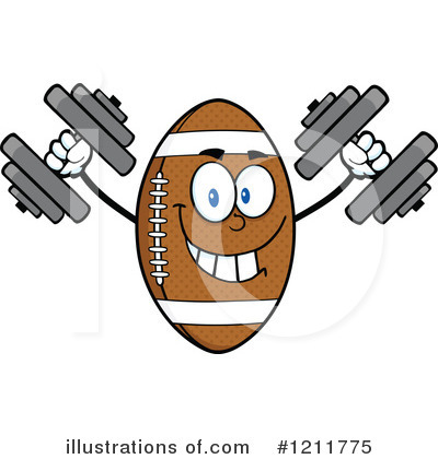Royalty-Free (RF) Football Clipart Illustration by Hit Toon - Stock Sample #1211775
