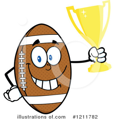 Royalty-Free (RF) Football Clipart Illustration by Hit Toon - Stock Sample #1211782