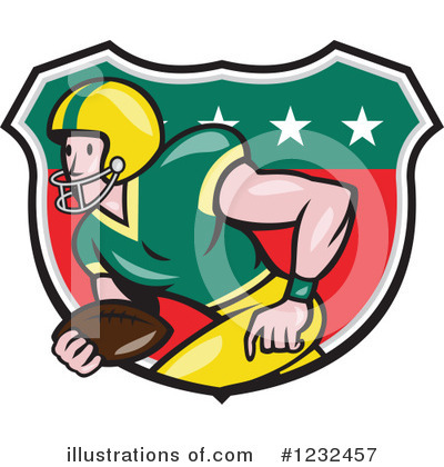 Royalty-Free (RF) Football Clipart Illustration by patrimonio - Stock Sample #1232457