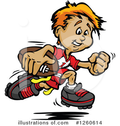 Football Player Clipart #1260614 by Chromaco