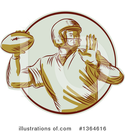 Royalty-Free (RF) Football Clipart Illustration by patrimonio - Stock Sample #1364616