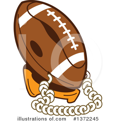 Royalty-Free (RF) Football Clipart Illustration by Clip Art Mascots - Stock Sample #1372245