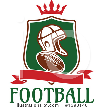 Royalty-Free (RF) Football Clipart Illustration by Vector Tradition SM - Stock Sample #1390140