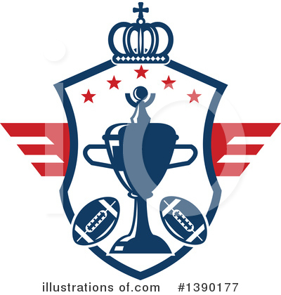 Royalty-Free (RF) Football Clipart Illustration by Vector Tradition SM - Stock Sample #1390177