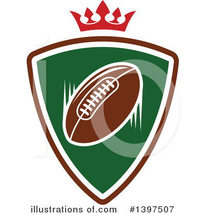 American Footballs Clipart #1397507 by Vector Tradition SM