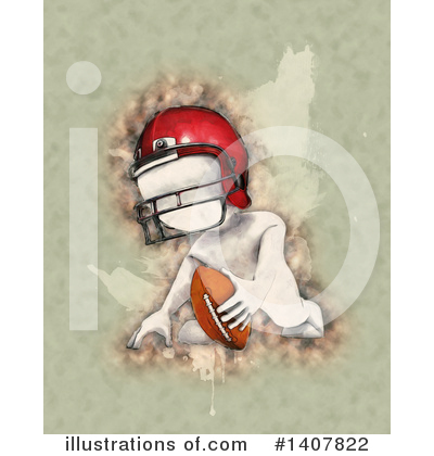 American Football Clipart #1407822 by KJ Pargeter