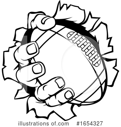 Royalty-Free (RF) Football Clipart Illustration by AtStockIllustration - Stock Sample #1654327