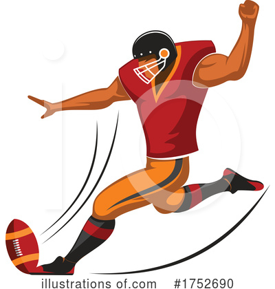 Football Player Clipart #1752690 by Vector Tradition SM