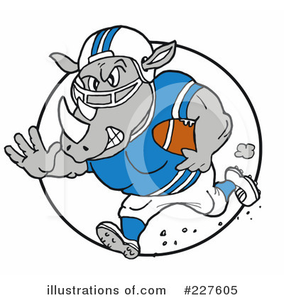Royalty-Free (RF) Football Clipart Illustration by LaffToon - Stock Sample #227605