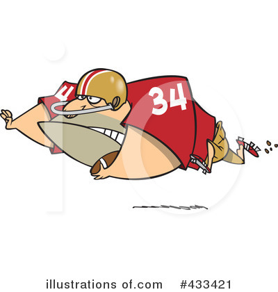 Royalty-Free (RF) Football Clipart Illustration by toonaday - Stock Sample #433421