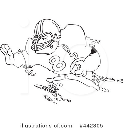 Royalty-Free (RF) Football Clipart Illustration by toonaday - Stock Sample #442305