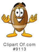 Football Clipart #9113 by Mascot Junction