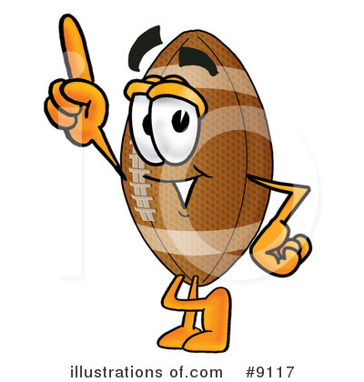 Royalty-Free (RF) Football Clipart Illustration by Mascot Junction - Stock Sample #9117