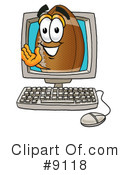Football Clipart #9118 by Mascot Junction