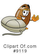 Football Clipart #9119 by Mascot Junction