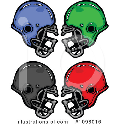 Royalty-Free (RF) Football Helmet Clipart Illustration by Chromaco - Stock Sample #1098016
