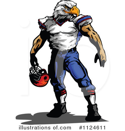 Royalty-Free (RF) Football Player Clipart Illustration by Chromaco - Stock Sample #1124611
