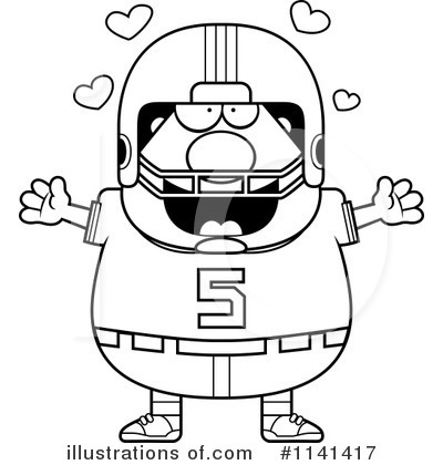 Royalty-Free (RF) Football Player Clipart Illustration by Cory Thoman - Stock Sample #1141417