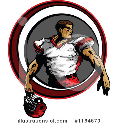 Royalty-Free (RF) Football Player Clipart Illustration by Chromaco - Stock Sample #1164679