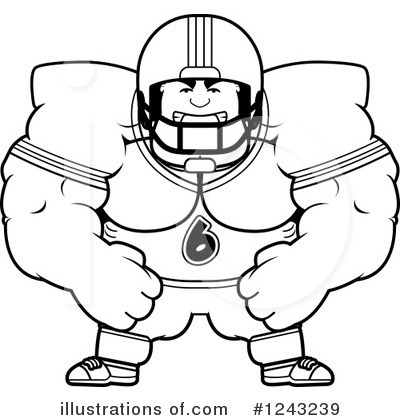 Royalty-Free (RF) Football Player Clipart Illustration by Cory Thoman - Stock Sample #1243239