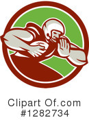 Football Player Clipart #1282734 by patrimonio