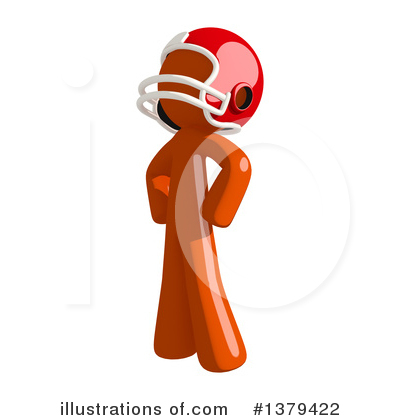 Royalty-Free (RF) Football Player Clipart Illustration by Leo Blanchette - Stock Sample #1379422