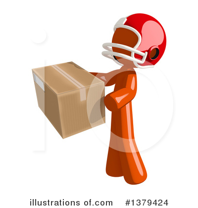 Royalty-Free (RF) Football Player Clipart Illustration by Leo Blanchette - Stock Sample #1379424