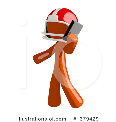 Royalty-Free (RF) Football Player Clipart Illustration by Leo Blanchette - Stock Sample #1379429