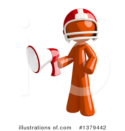 Royalty-Free (RF) Football Player Clipart Illustration by Leo Blanchette - Stock Sample #1379442