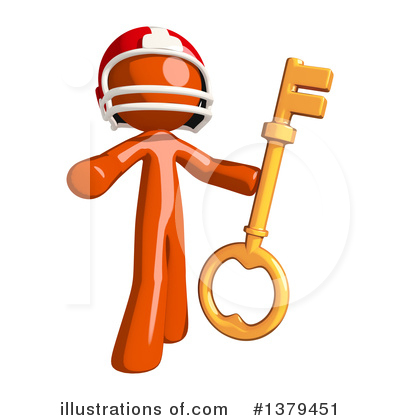 Royalty-Free (RF) Football Player Clipart Illustration by Leo Blanchette - Stock Sample #1379451