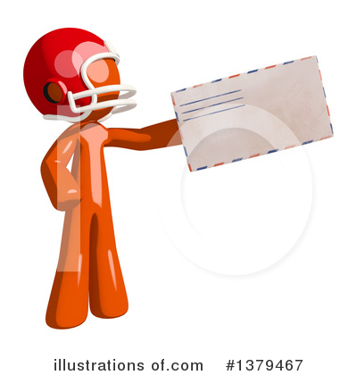 Royalty-Free (RF) Football Player Clipart Illustration by Leo Blanchette - Stock Sample #1379467