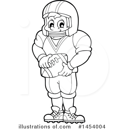 Royalty-Free (RF) Football Player Clipart Illustration by visekart - Stock Sample #1454004
