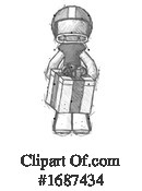Football Player Clipart #1687434 by Leo Blanchette