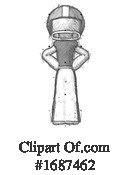 Football Player Clipart #1687462 by Leo Blanchette