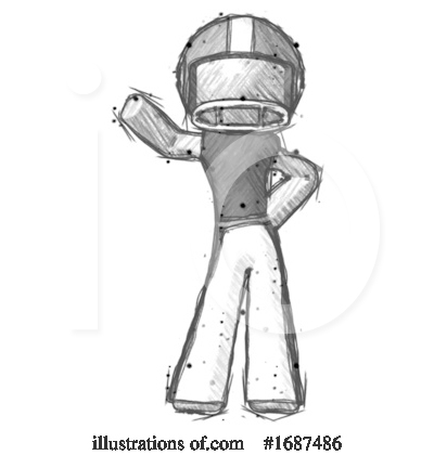 Royalty-Free (RF) Football Player Clipart Illustration by Leo Blanchette - Stock Sample #1687486