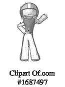 Football Player Clipart #1687497 by Leo Blanchette