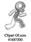 Football Player Clipart #1687500 by Leo Blanchette