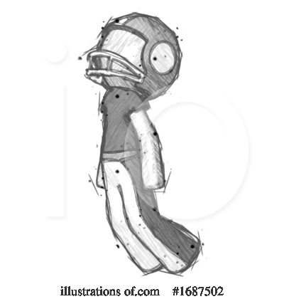 Royalty-Free (RF) Football Player Clipart Illustration by Leo Blanchette - Stock Sample #1687502