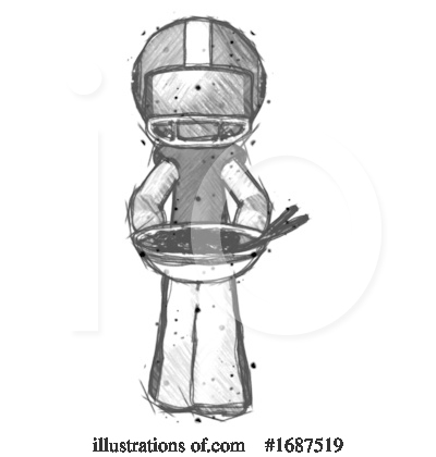 Royalty-Free (RF) Football Player Clipart Illustration by Leo Blanchette - Stock Sample #1687519