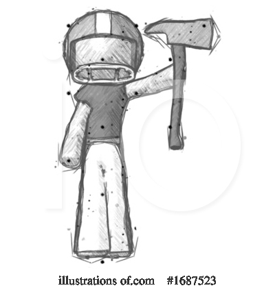 Royalty-Free (RF) Football Player Clipart Illustration by Leo Blanchette - Stock Sample #1687523