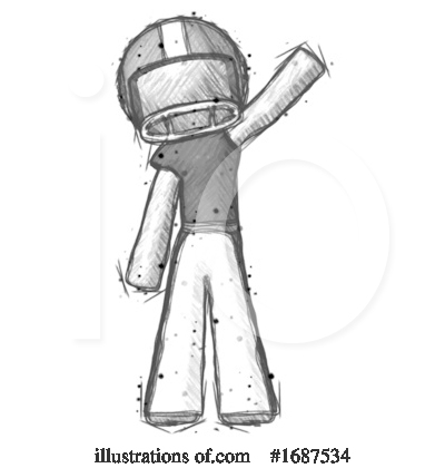 Royalty-Free (RF) Football Player Clipart Illustration by Leo Blanchette - Stock Sample #1687534